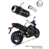 FZ8 S FAZER EU Approved Exhaust Silencer GP BLACK 2010 - 2016