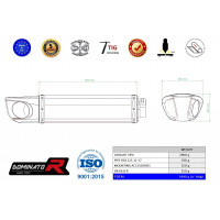 Dominator - RS4 125 Replica kipufogó HP4 2012 - 2017