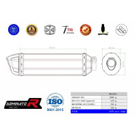 Aprilia ETV 1200 Caponord 2013 - 2016 Dominator kipufogó HP1 + dB killer medium