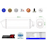 Dominator - Benelli TRK 502 X 2022 Teljes kipufogó rendszer Titanium HP7