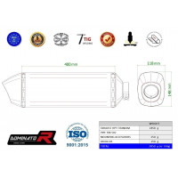 Benelli TRK 502 X 2022 - 2023 Dominator kipufogó Titanium HP7 + dB killer medium