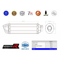Dominator - S1000RR Homologated kipufogó HP1 2012 - 2014