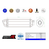 Dominator - BMW F800GT 2012 - 2019 kipufogó HP1