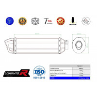 BMW S1000RR 2017 - 2018 Dominator kipufogó HP1 + dB killer medium