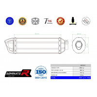 BMW G310GS 2016 - 2024 Dominator kipufogó HP1 + dB killer medium