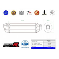 BMW K1200GT 2003 - 2005 Dominator teljes kipufogó rendszer Collector Silencer HP1 + dB killer medium