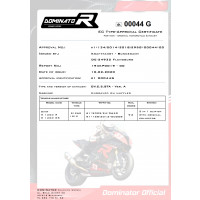R1200RS E-jeles Dominator kipufogó OVAL 2015 - 2018