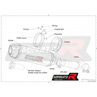 R1200RS E-jeles Dominator kipufogó HP1 2015 - 2018