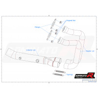 BMW F900R XR 2020 - 2024 Head Pipe Header Collector