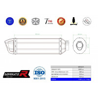 Derbi Terra Adventure 125 2008 - 2015 Dominator kipufogó HP1 + dB killer medium