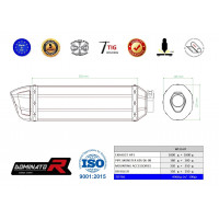 Ducati MONSTER 695 2006 - 2008 Dominator kipufogó HP1 + dB killer medium