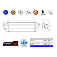 Ducati MONSTER 1000 2003 - 2005 Dominator kipufogó HP1 + dB killer medium