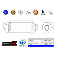 Ducati MONSTER 696 2008 - 2014 Dominator kipufogó HP1 + dB killer medium