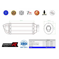 Ducati MONSTER 796 2010 - 2015 Dominator kipufogó HP1 + dB killer medium