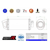 Dominator - MTS 1200 S MULTISTRADA kipufogó HP3 2015 - 2017