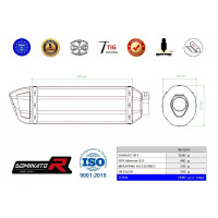 Ducati MONSTER 821 2018 - 2021 Dominator kipufogó HP1 + dB killer medium