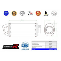 Honda CBR 1000RR 2008 - 2013 Dominator kipufogó HP3 + dB killer medium
