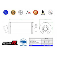 Honda CB 1100 X11 Dominator kipufogó GP1 BLACK + dB killer medium