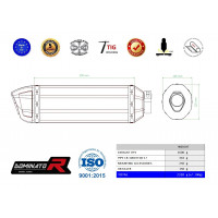 Honda CB 1000 R 2008 - 2017 Dominator kipufogó HP1 + dB killer medium