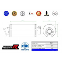 Dominator - Honda XL 650 V TRANSALP 2001 - 2007 kipufogó GP1