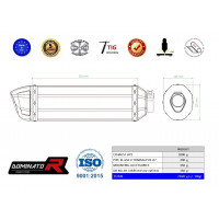 Honda XL 650 V TRANSALP 2001 - 2007 Dominator kipufogó HP1 + dB killer medium