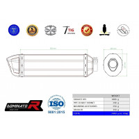 Honda CB 600F HORNET PC41 2007 - 2013 Dominator kipufogó HP1 + dB killer medium
