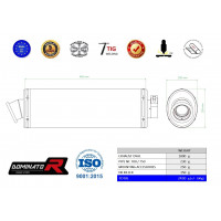 Honda NC 700 / 750 S 2012 - 2020 Dominator kipufogó OV + dB killer medium