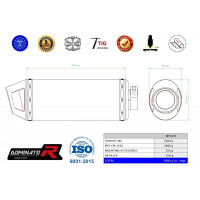 Honda CRF 250 L 2012 - 2016 PowerBomb Dominator teljes kipufogó rendszer Collector Silencer MX2 + dB killer medium