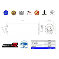 CBR 600 F E-jeles Dominator kipufogó OVAL 2011 - 2015