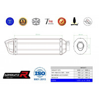 Honda FMX 650 2005 - 2009 Dominator kipufogó HP1 + dB killer medium