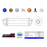 Dominator - CB 500 F kipufogó HP1 2016 - 2019
