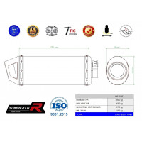 Honda CB 125 R 2018 - 2020 Dominator teljes kipufogó rendszer Collector Silencer HP3 + dB killer medium