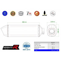 Dominator - Honda CRF 1000L Africa Twin 2016 - 2019 kipufogó HP7 BLACK