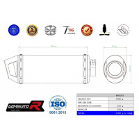 Honda CBR 250 R 2011 - 2013 Dominator kipufogó HP3 BLACK + dB killer medium