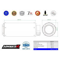 Dominator - Honda VTR 250 2009 - 2015 Teljes kipufogó rendszer, összekötőcső + kipufogó GP BLACK + dB killer