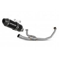 Dominator - Honda VTR 250 2009 - 2015 Teljes kipufogó rendszer, összekötőcső + kipufogó HP3 BLACK + dB killer