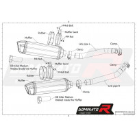 Dominator - Z1000 Homologated kipufogó HP1 2003 - 2006