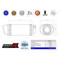 Kawasaki ZX6R 636 2005 - 2006 Dominator kipufogó HP2 + dB killer medium