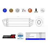 Kawasaki ZX10R 2011 - 2015 Dominator kipufogó HP1 + dB killer medium
