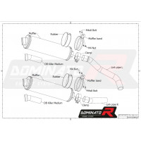 Dominator - Z1000 Homologated kipufogó OVAL 2007 - 2009