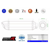 Dominator - ER-6 N / F 650 Exhaust FULL SYSTEM Silencer HP5 2012 - 2016 + dB killer