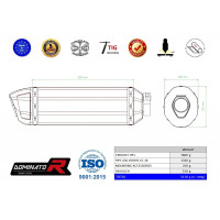 Kawasaki VERSYS 650 2015 - 2020 Dominator teljes kipufogó rendszer Collector Silencer HP1 + dB killer medium
