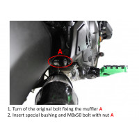 Kawasaki VERSYS 650 2015 - 2020 Dominator teljes kipufogó rendszer Collector Silencer HP1 BLACK + dB killer medium