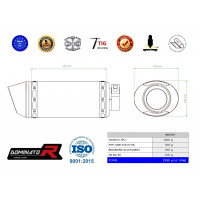 Kawasaki ZX6R 636 2007 - 2008 Dominator kipufogó HP2 + dB killer medium