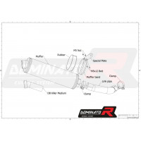 Dominator - VERSYS 1000 Homologated kipufogó OVAL 2019 - 2021
