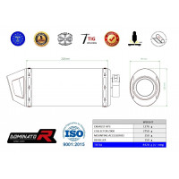 Dominator - Kawasaki Z 900 2020 - 2023 Low Level Teljes kipufogó rendszer, összekötőcső + kipufogó HP3 BLACK