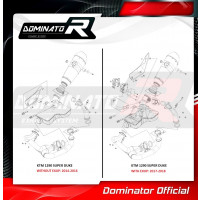 Dominator - 1290 SUPER DUKE R Exhaust Cat Eliminator DECAT 2017 - 2018
