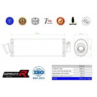 Dominator - KTM 390 Adventure Exhaust FULL SYSTEM Silencer OVAL 2020 - 2022