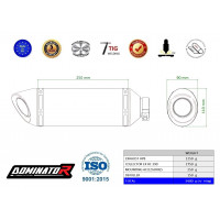 Dominator - KTM RC 390 2022 - 2023 Teljes kipufogó rendszer EX Silencer HP8 + db killer