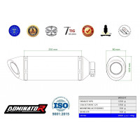 Dominator - KTM RC 125 2022 - 2023 Teljes kipufogó rendszer HP8 + db killer